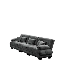 Streamdale Furniture Streamdale Cloud Couch 2 Seater Chenille Sofa with Pillows, Gray