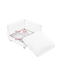 Streamdale Furniture Streamdale Modular Sectional Sofa with Storage, Extra Large U Shaped White Couch