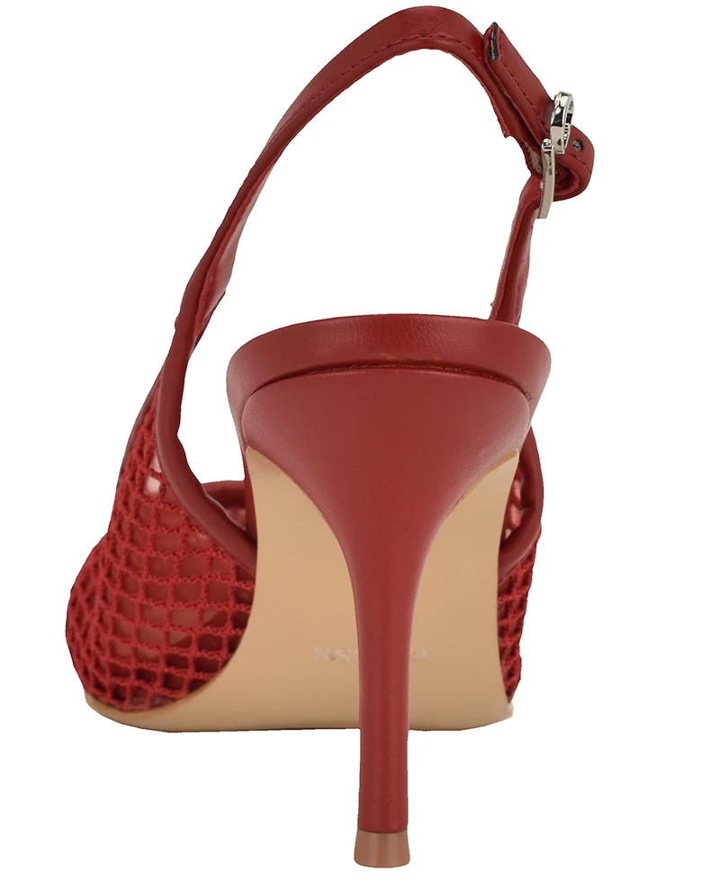 Guess Women's Pandy Mesh Pointed Toe Slingback Stiletto Pumps
