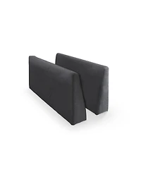 Streamdale Furniture Streamdale Modern Linen Sectional Sofa with Convertible Ottoman - Grey