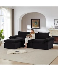 Streamdale Furniture Modern Corduroy Cloud Sofa, Freely Combined