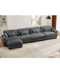 Streamdale Furniture L-Shaped Cloud Sofa, Convertible 4-Seater Modular Couch