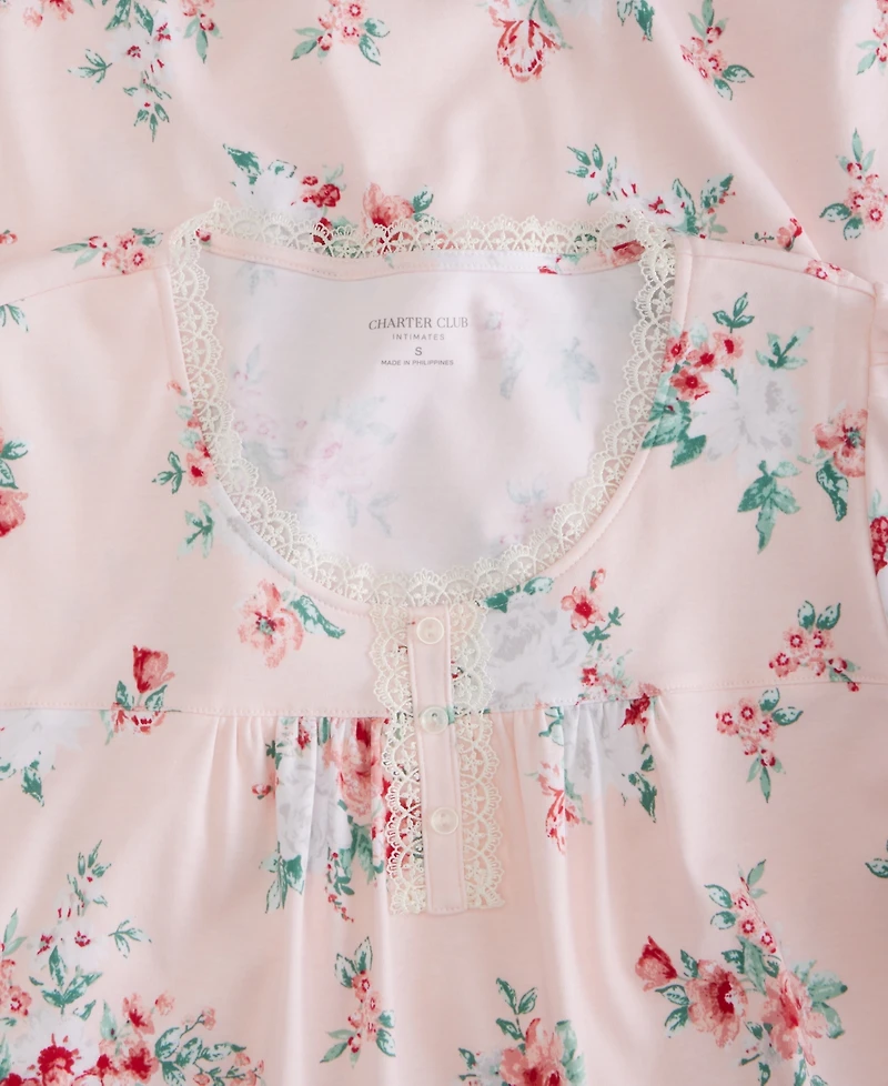 Charter Club Women's Cotton Printed Nightgown, Exclusively at Macy's