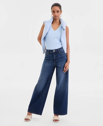 I.n.c. International Concepts Women's High-Rise Wide-Leg Jeans