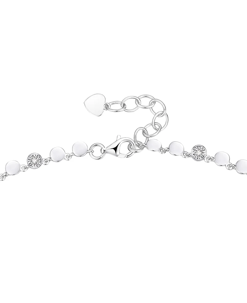 Macy's Diamond (1/5 ct. t.w.) Necklace in Sterling Silver