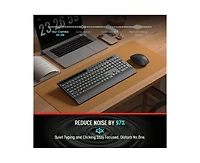 Wireless Keyboard and Mouse Combo - Full-Size Quiet Keyboard with Rest, Multimedia Keys, Power Switch, Compatible with Os, Pc, Laptop