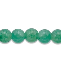 Macy's Aventurine Beads and Starfish Charm Silver Plated Stretch Bracelet