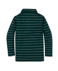 Hope & Henry Little and Big Boys' Organic Long Sleeve Jersey Knit Polo Shirt