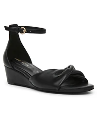 Anne Klein Women's Ankle Strap Square Toe Wedge Sandals