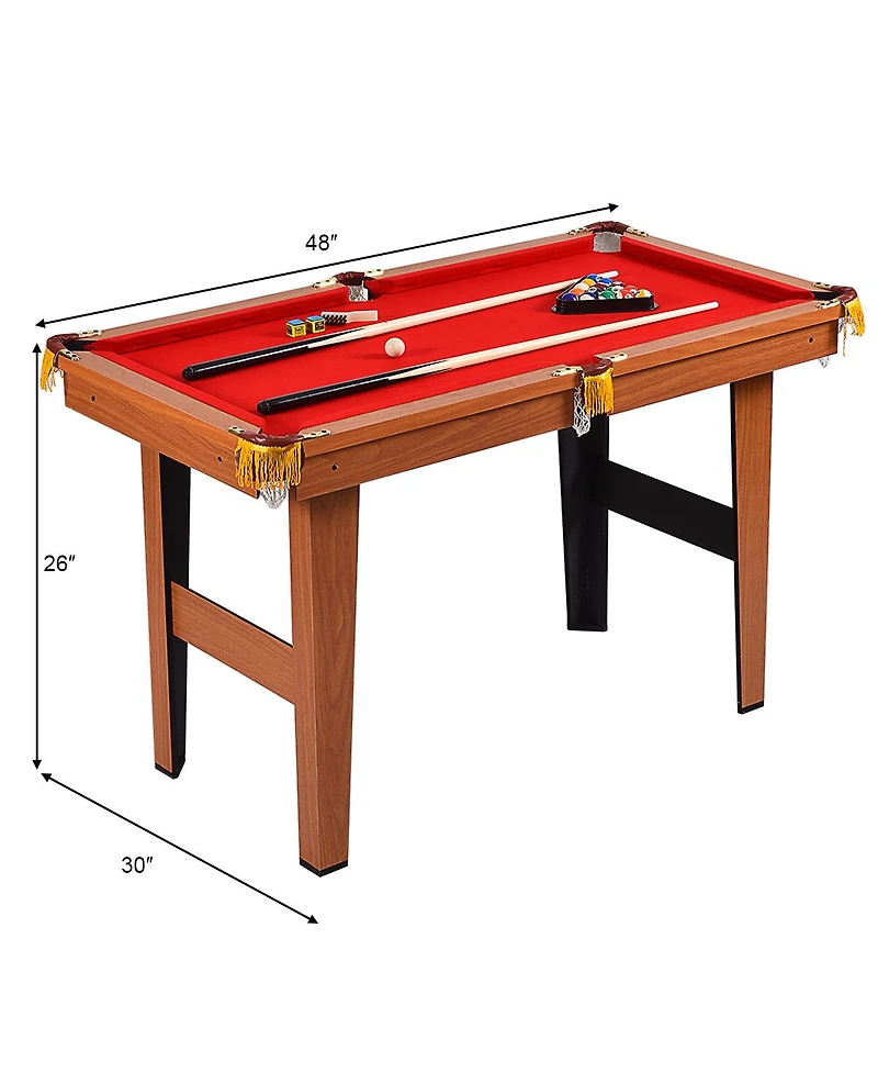 Sugift 48 Inch Mini Table Top Pool Table Game Billiard Set