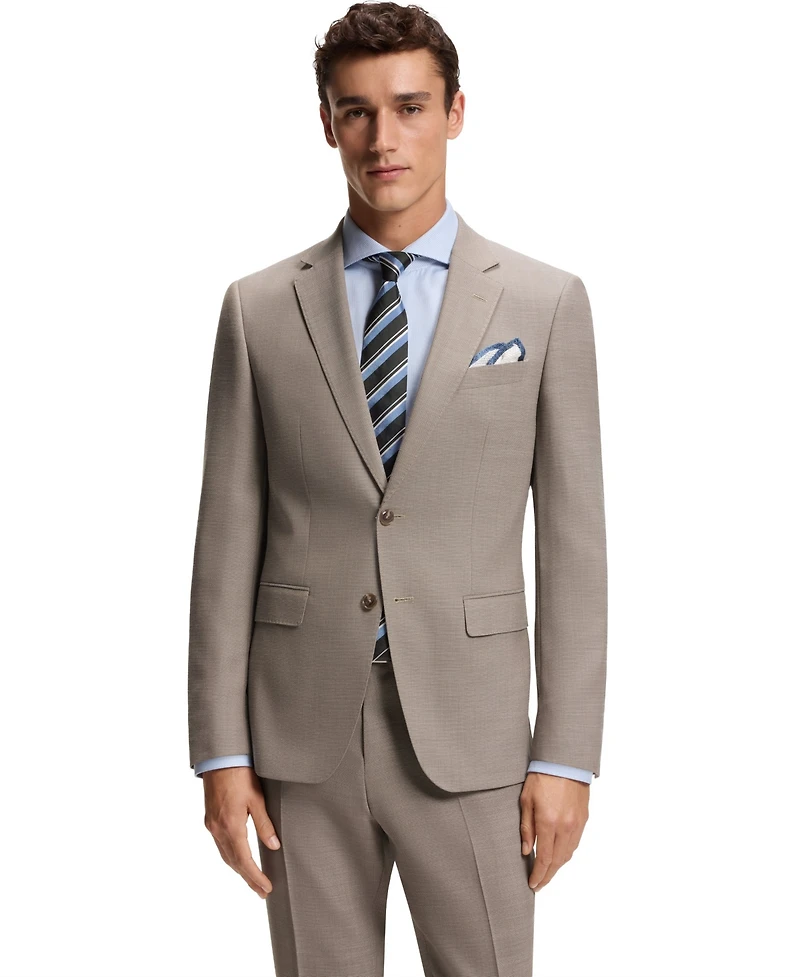 Boss by Hugo Boss Men's 2-Piece Micro-Patterned Stretch Cloth Slim-Fit Suit