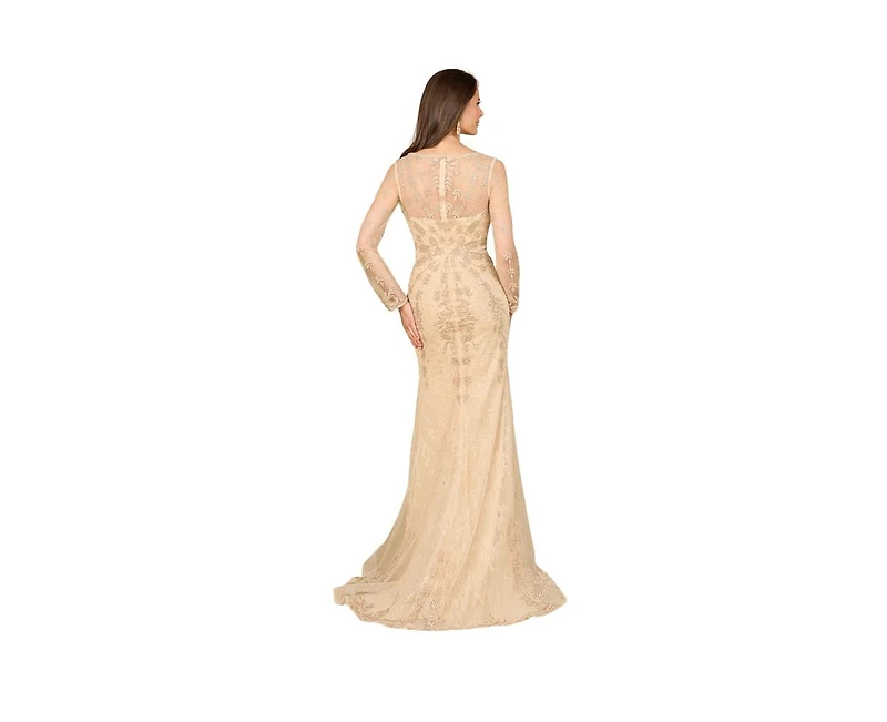 Lara Women's Long Sleeve Lace Mermaid Gown