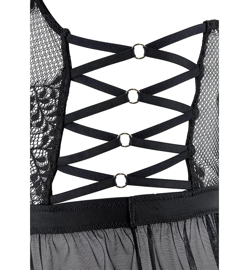 Lascana Women's Strappy Lace Babydoll