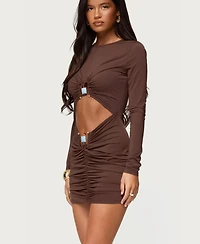 Edikted Women's Nia Cutout Pendant Mini Dress