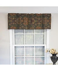Rlf Home 100% Cotton High Quality Espadas Tailored Window Valance with 1.5" Rod Pocket 50" W X 12" L Hunter