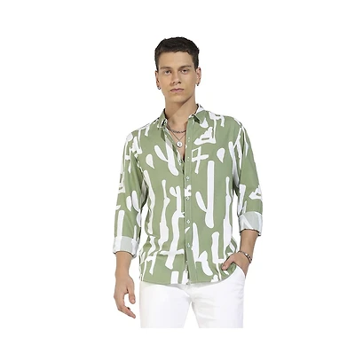 Campus Sutra Men's Abstract Print Shirt