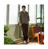 Campus Sutra Men's Dark Olive Utility-Knit Jacket