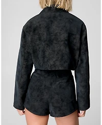 Nasty Gal Women's Distressed Faux Leather Hotpants