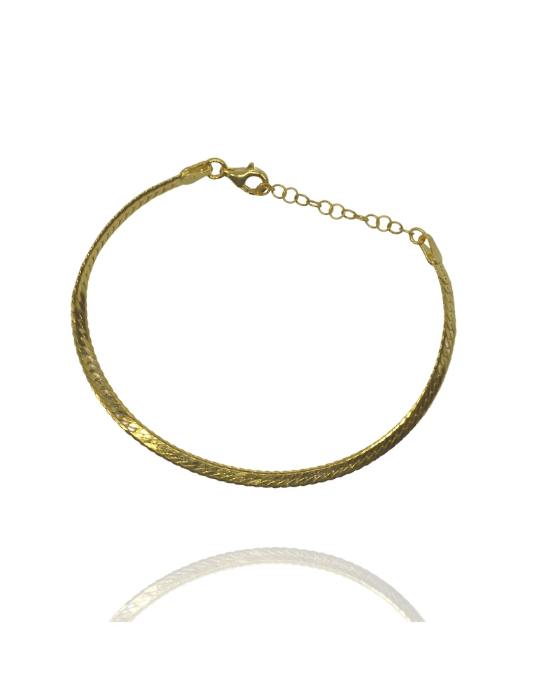 Spero London Italian Sterling Silver Herringbone Bracelet