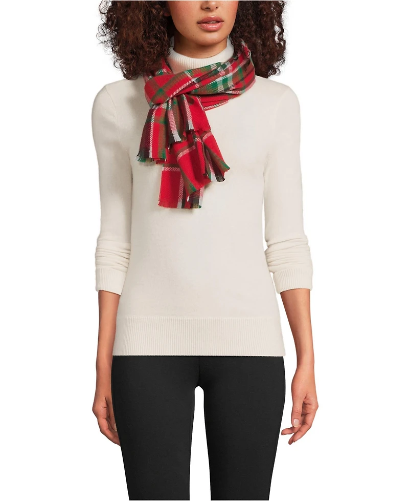 Lands' End Men's CashTouch Pattern Winter Scarf