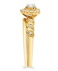 Macy's Diamond Bridal Set (1/4 ct. t.w.) in 10k Yellow Gold