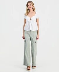 Ultra Flirt Juniors' Wide-Leg Cargo Pants