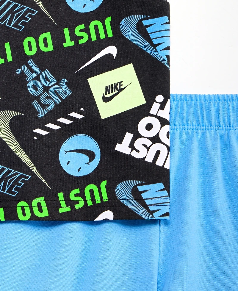 Nike Boys' 4-7 Printed T-Shirt & Shorts 2-Piece Set