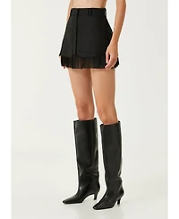 Pcfg Women's Black Pleated Skirt