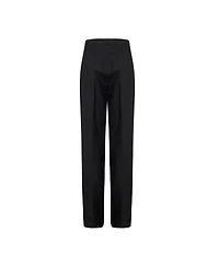 Pcfg Men's Jet Black Cotton-Rayon Blend Suit Pants