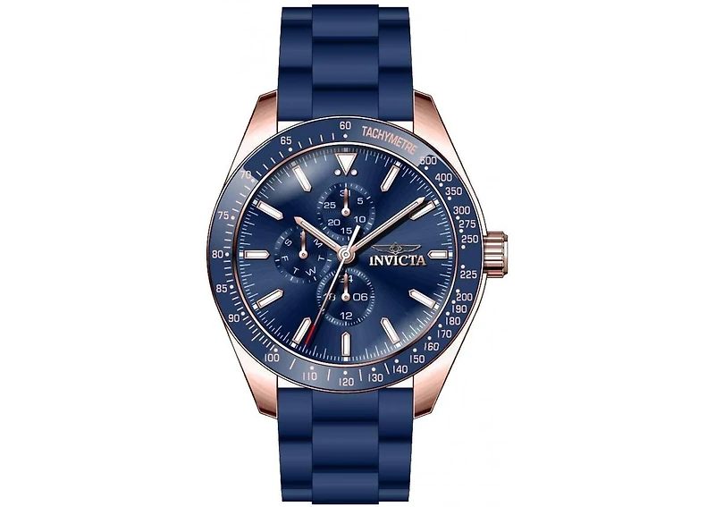 Invicta Men's Aviator Quartz 3 Hand Blue Dial Watch