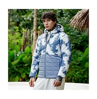 Campus Sutra Men's Coin Grey Dye-Block Quilt Puffer Jacket