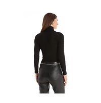 The Noli Shop Women's Alina Rose Turtleneck Top