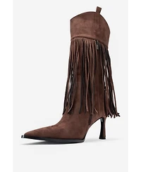 Prologue Shoes Gueras Fringe Pointed Toe Boot (Women)