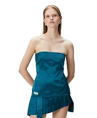 Pcfg Women's Pure Silk Strapless Top