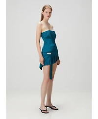 Pcfg Women's Pure Silk Strapless Top