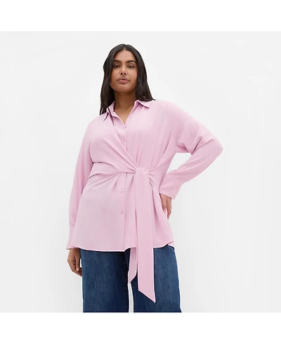 City Chic Women's Telia Side Tie Shirt