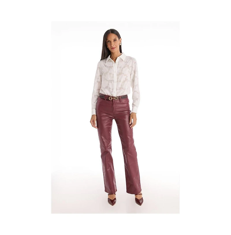 The Noli Shop Women's Stelle Button Up - Rose