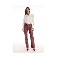 The Noli Shop Women's Stelle Button Up - Rose