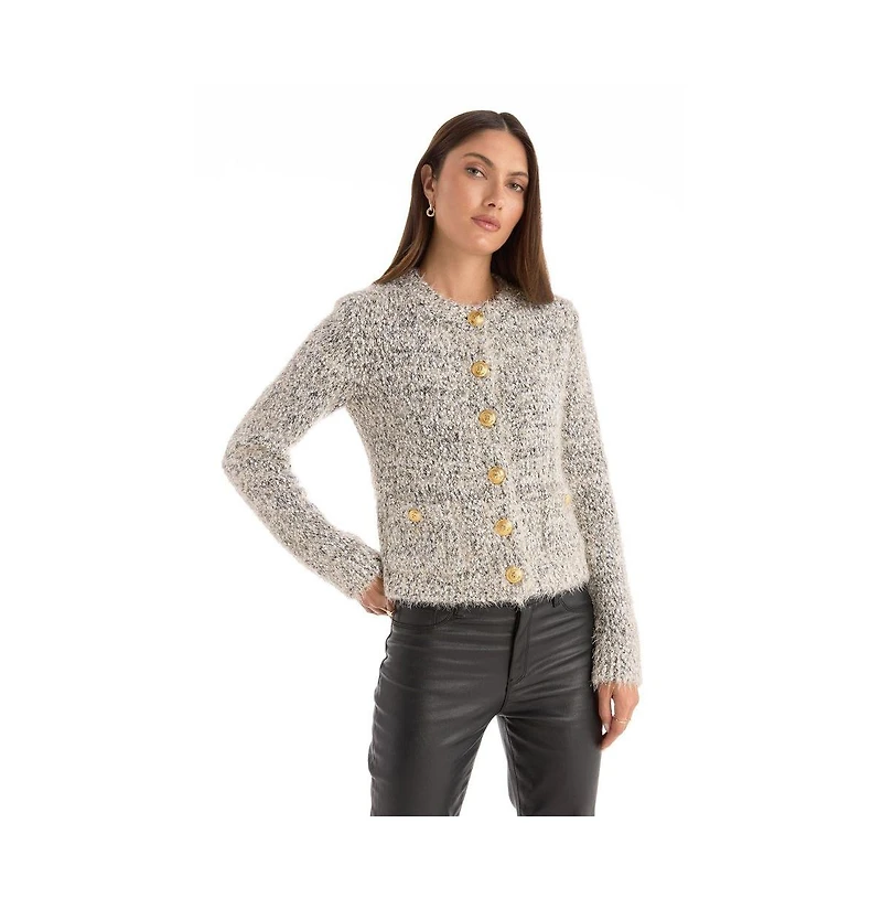 The Noli Shop Women's Joana Knit Cardigan - Grey