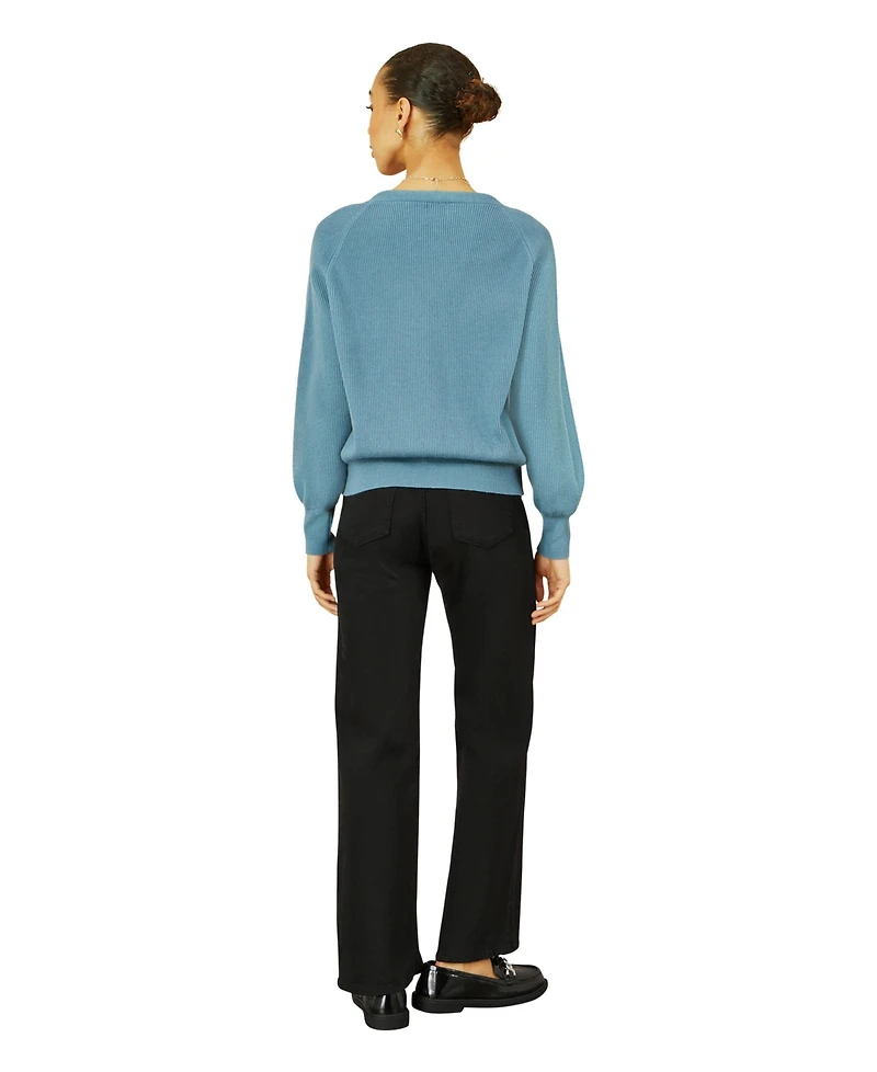 Yumi Women's Knitted Stitch Detail Cardigan