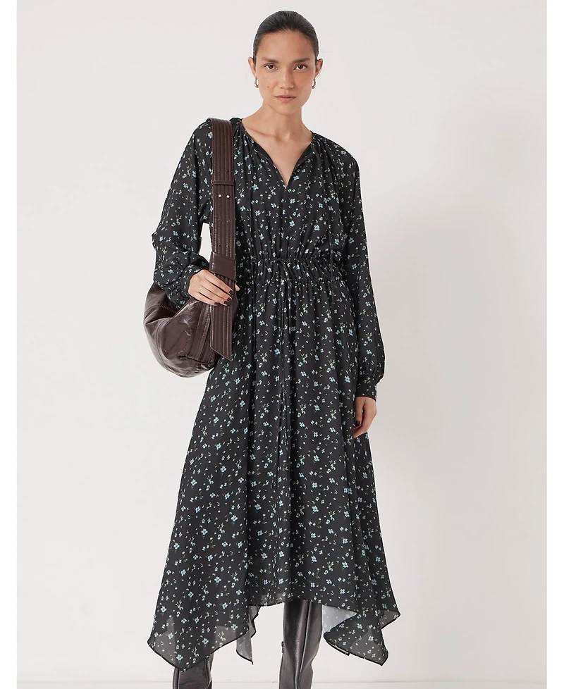 Hush Women's Odelia Printed Long Sleeve Chiffon Dress