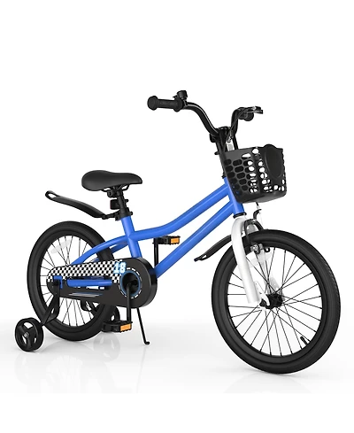 Sugift 18 Feet Kids Bike with Removable Training Wheels