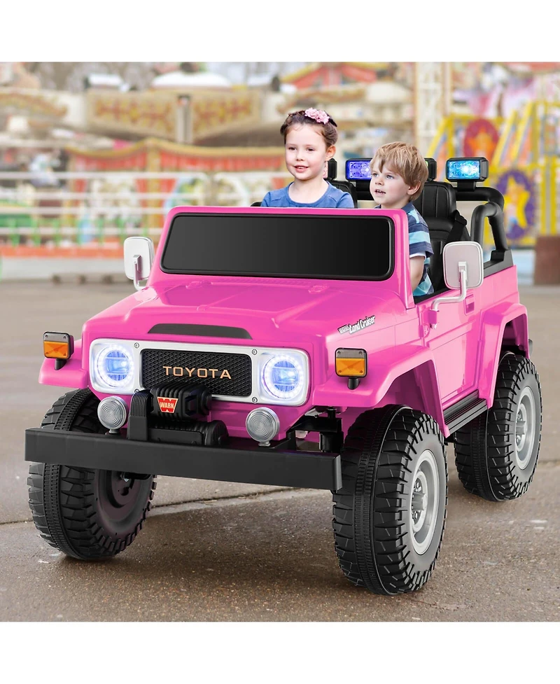 Sugift ZMMC4475 12V 2-Seat Licensed Kids Ride On Toyota FJ40 Car with 2.4G Remote Control
