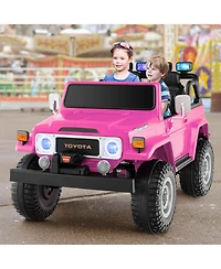 Sugift ZMMC4475 12V 2-Seat Licensed Kids Ride On Toyota FJ40 Car with 2.4G Remote Control