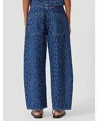 Hush Women's Cropped Bree Horseshoe Barrel Leg Jeans