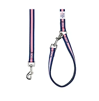 Dogs & Cats Co. Striped Dog Leash Red and Pink