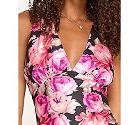 Katia Rae Women's V-Neck Drape Back Midi Dress