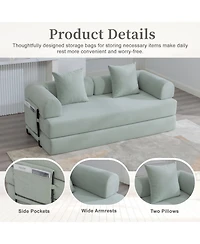 Streamdale Foldable & Compressible Sofa with Metal Frame for Small Spaces