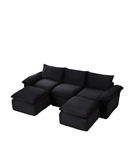 Streamdale Modern corduroy cloud sofa, comfortable & combinable for living rooms.