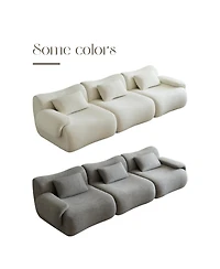 Streamdale Furniture Streamdale Modular Sectional Sofa, Modern Minimalist Couch, Comfy, Space-Efficient - White